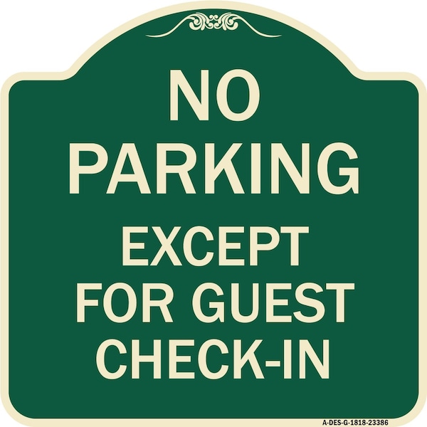 Signmission Parking Reserved for Guests Only Heavy-Gauge Aluminum Architectural Sign, 18" x 18", G-1818-23386 A-DES-G-1818-23386 - main
